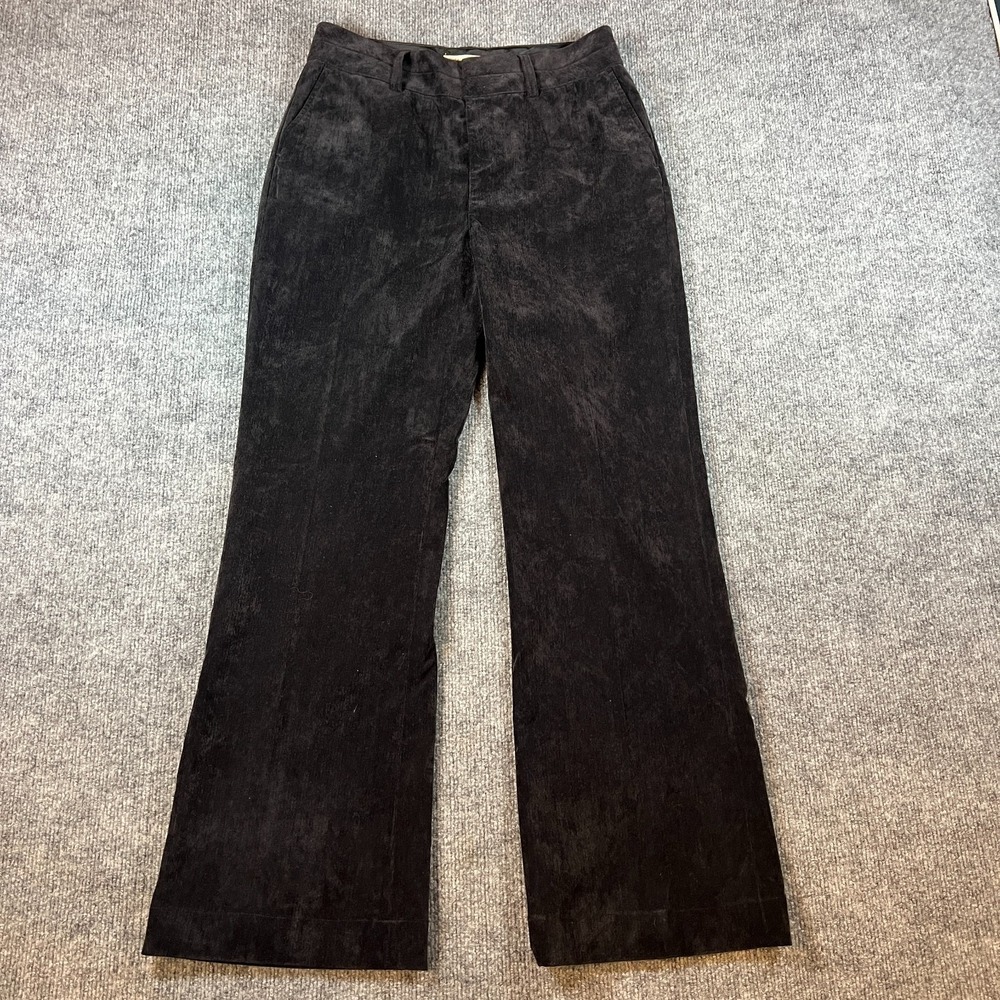 Coldwater Creek Dress Pants Womens 6 Brown Whisper Corduroy Bootcut Leg Stretch